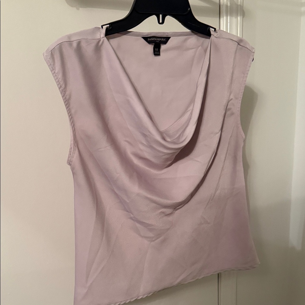 Banana Republic Lavender Cowl Neck Blouse